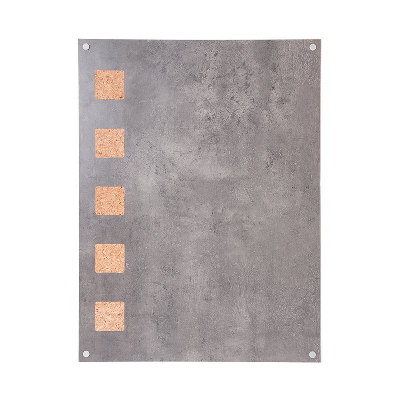 Securit krijtbord wandmodel LIVING WALL, betongrijs, 380×580 mm, met kurk