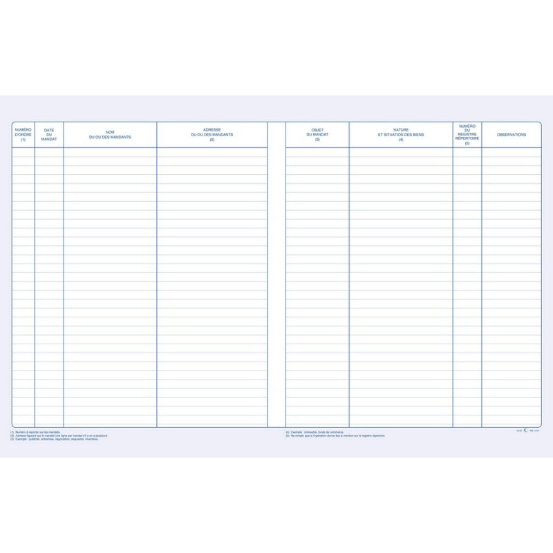 ELVE Registre transactions immobilières, 320×250 mm, couverture rouge, 200 pages