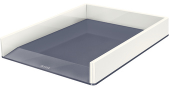 LEITZ brievenbak WOW Duo Colour A4, zwart/wit, polystyrol, stapelbaar
