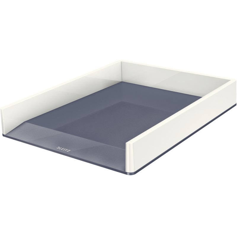 Leitz bac à documents WOW Duo Colour A4, blanc/gris clair, empilable