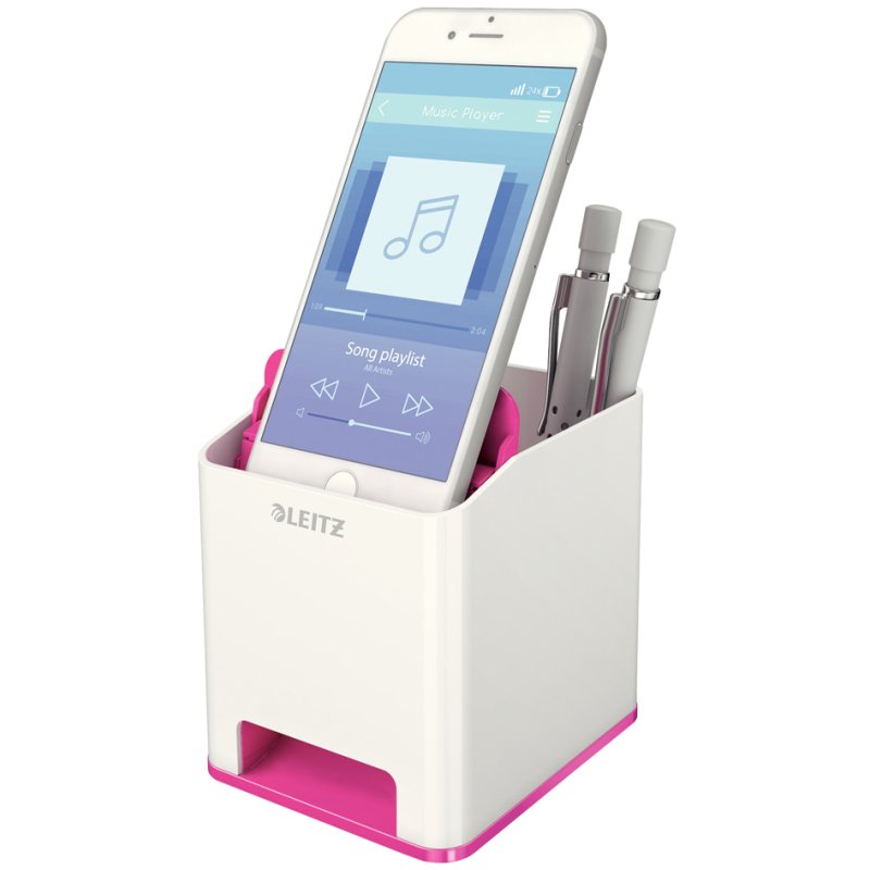 LEITZ pennenhouder WOW Duo Colour, wit, smartphone vak