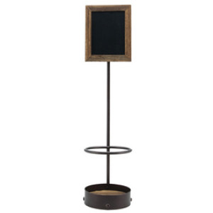 Securit flessenhouder met krijtbord, gietijzer, 1 fles, 100×442 mm