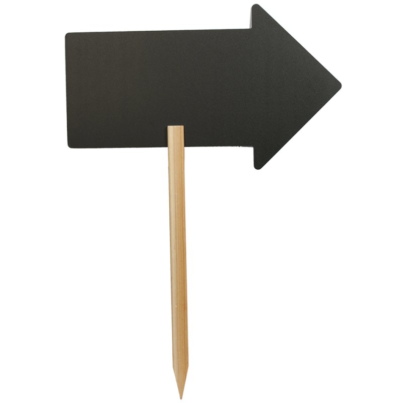 Securit krijtbord bordje pijlvorm Arrow, 492×670 mm, met stok
