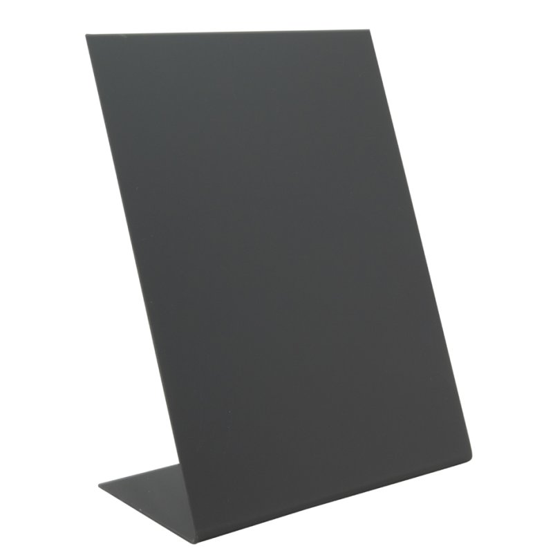 Securit chevalet de table forme L A6, noir, recto-verso, 3 pièces
