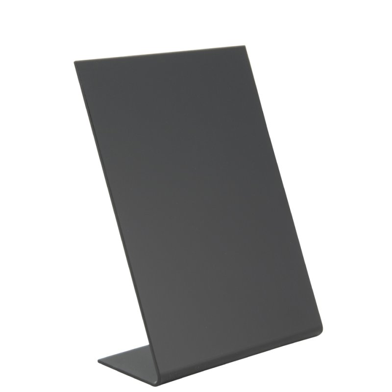 Securit chevalet de table forme L A6, noir, recto-verso, 3 pièces