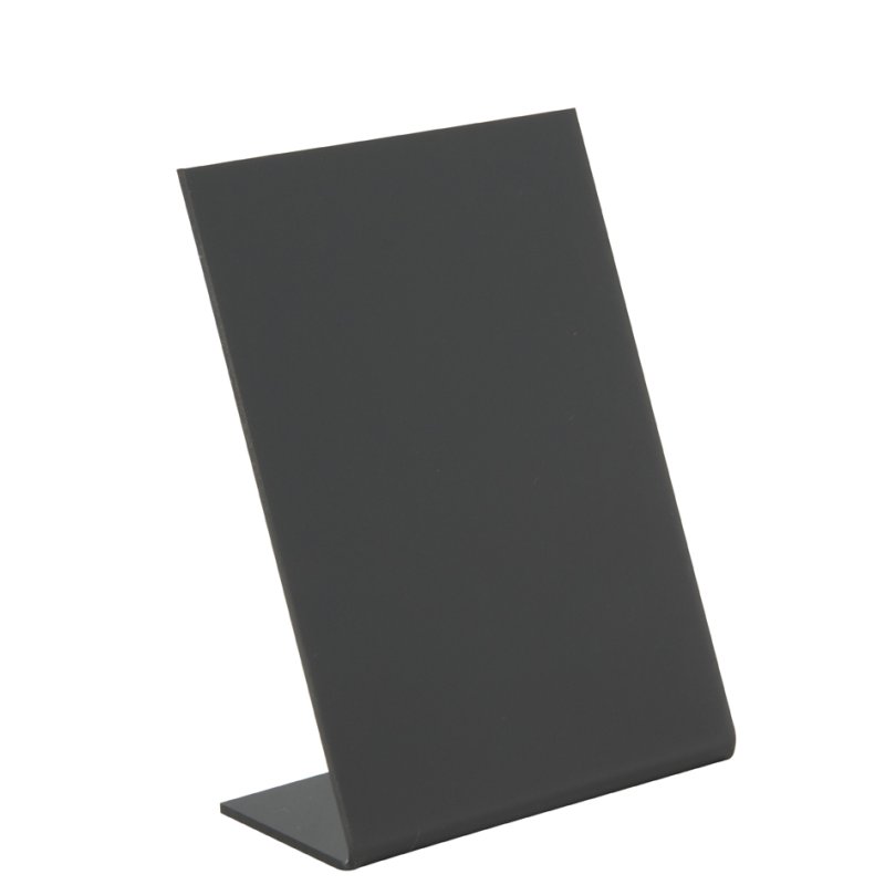 Securit chevalet de table forme L A6, noir, recto-verso, 3 pièces