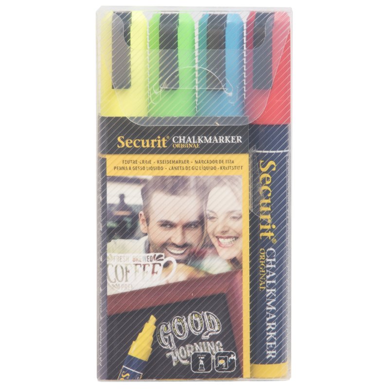 Securit chalk markers ORIGINAL MEDIUM, white, 2-6 mm, 4 pieces