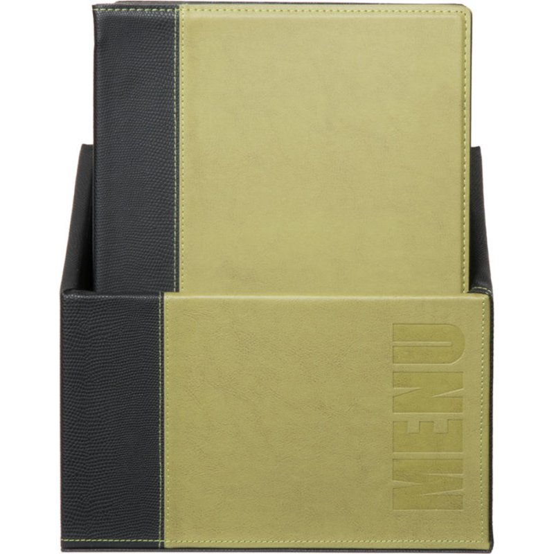Securit menumap TRENDY A4, bleu imitation cuir, 20 pièces