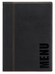 Securit menumap TRENDY, A4, zwart, lederuitvoering