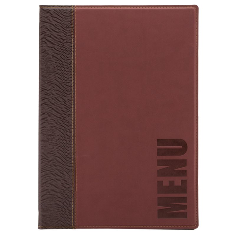 Securit menumap Trendy A4, rouge vin, imitation cuir