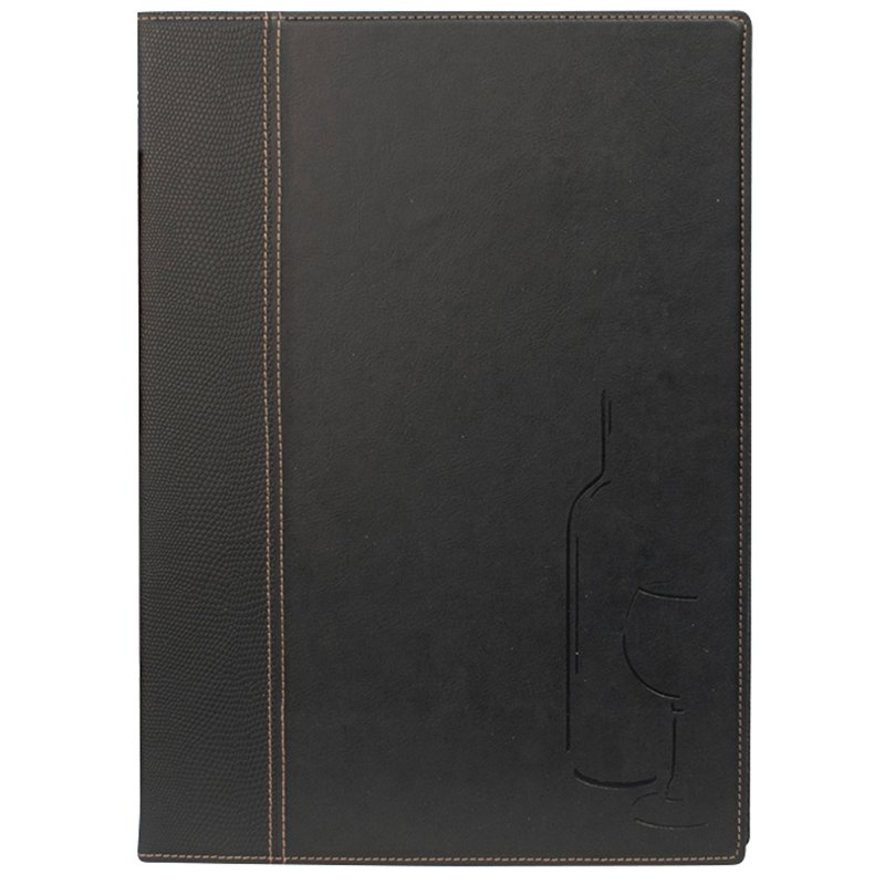 Securit wine list Trendy, A4, black, leather look