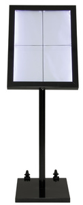 Securit wielen voor LED menukasten, menuhouders, 2 stuks