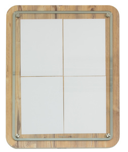 Securit vitrine GLASS STAR, walnoot, A4, weerbestendig