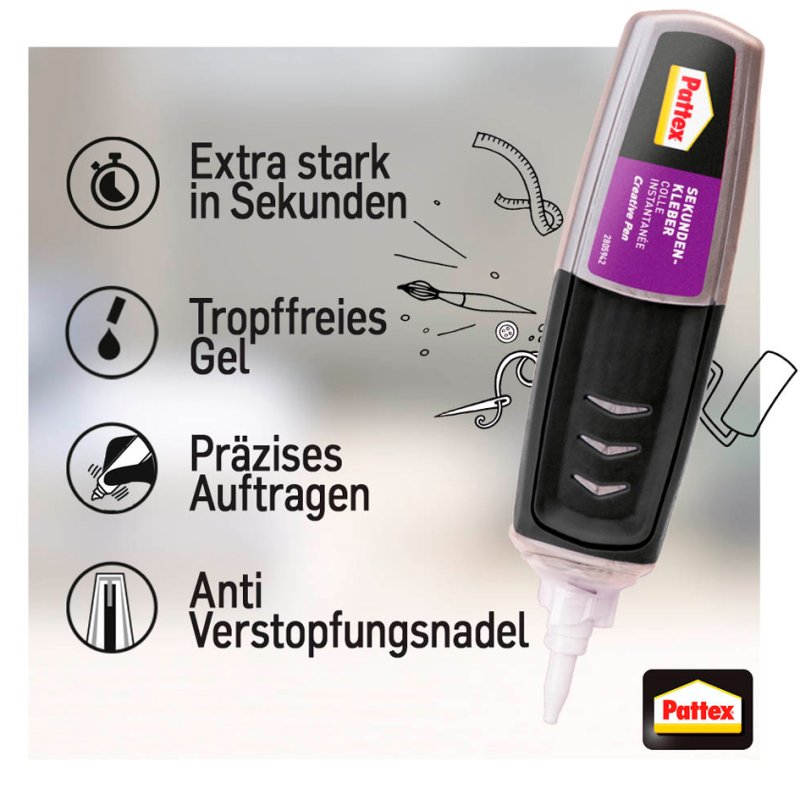 Pattex colle instantanée Creative Pen, 3 g