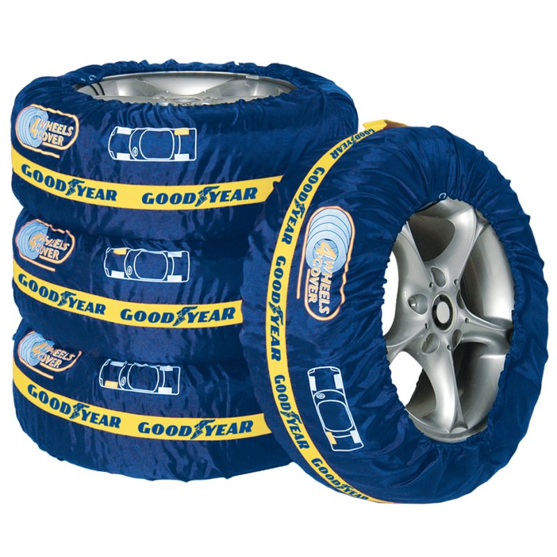 GOODYEAR housses de pneus set, 4 pièces, polyester, hydrofuge