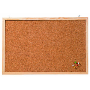 FRANKEN kurken memobord, 600 × 400 mm, bruin