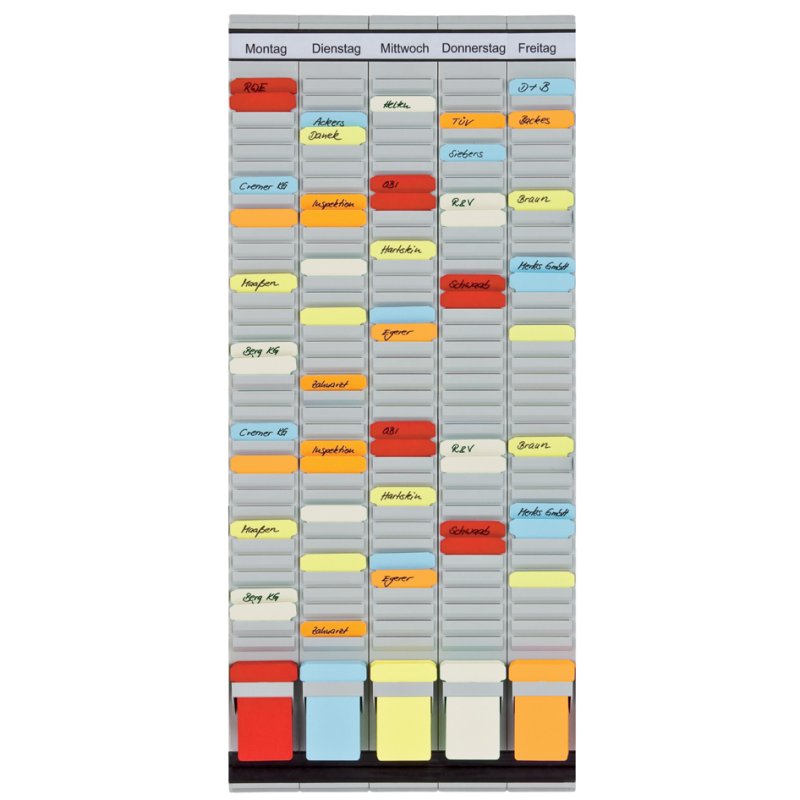 FRANKEN Tableau à fiches Universal Planner, 315 × 780 mm, 5 supports, 500 fiches en T