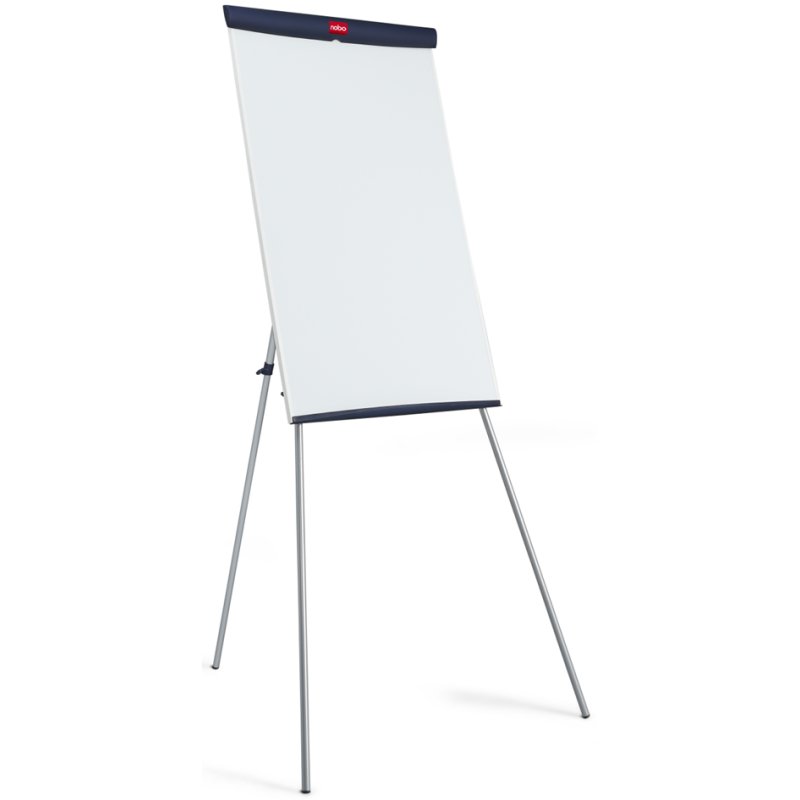 nobo Flipchart Basic, silver/anthracite, non-magnetic, 675×1000 mm, tripod