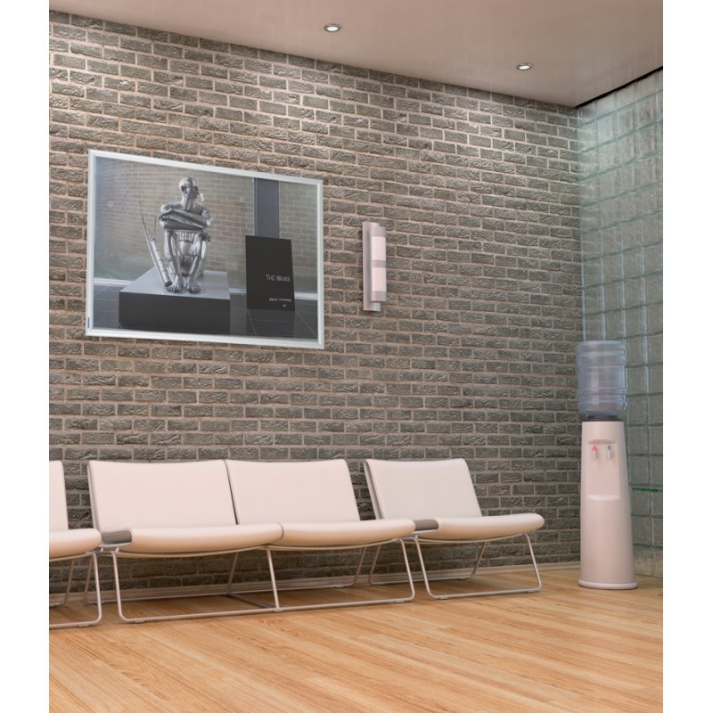 FRANKEN cadre d'affichage Security, ignifuge, DIN A2, aluminium anodisé argent