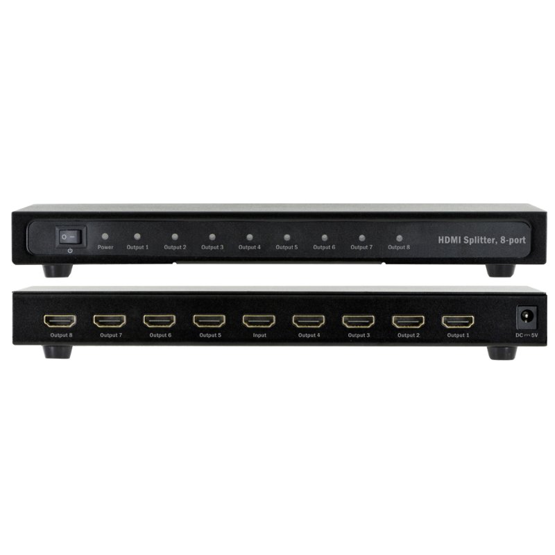 DIGITUS HDMI videosplitter, 8-poorts, metalen behuizing