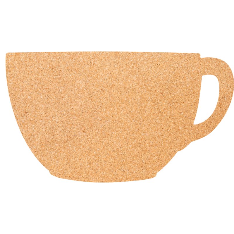 Securit tableau d'affichage silhouette tasse à café, liège, 494×284 mm, incl. 6 punaises