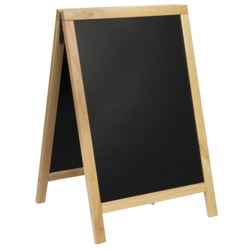 Securit tableau noir deluxe, surface ardoise, hêtre, 55×85 cm