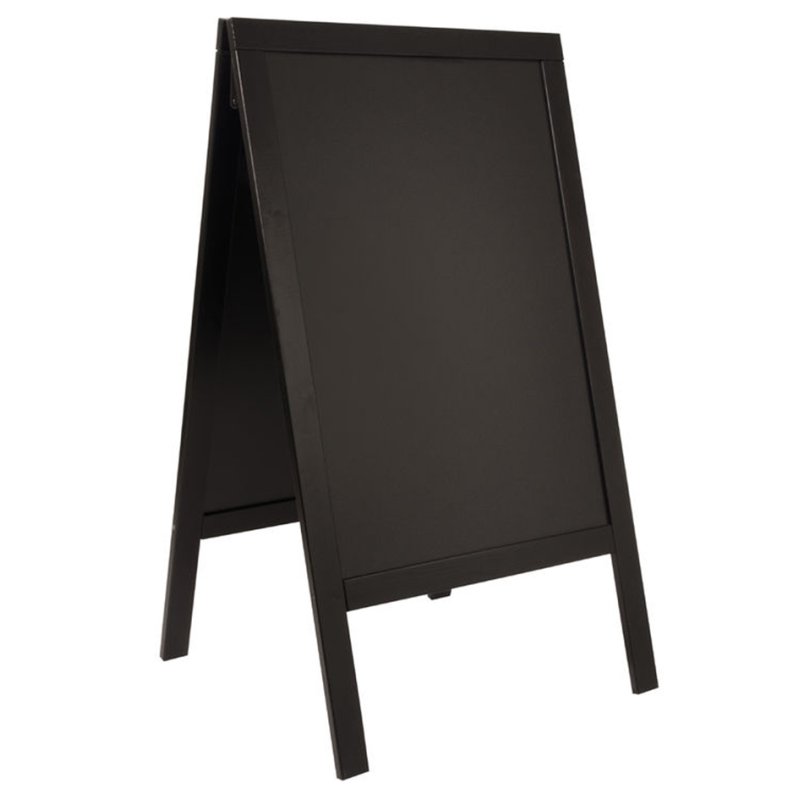 Securit tableau noir WOODY, surface à craie, hêtre, 70×125 cm