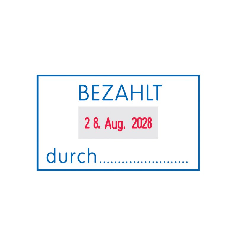 trodat datumstempel Professional 4.0 5460/L, ONTVANGEN, blauw/rood, 54×31 mm