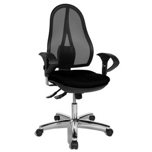 Topstar bureaustoel Open Point SY Deluxe, zwart, verstelbare armlehnen, 110 kg
