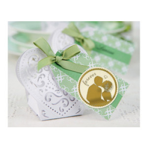 AVERY Zweckform stickers op rol Levensbloem, transparant goud gepregd, 38 mm, 50 stuks