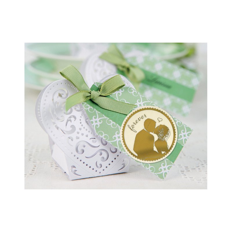 AVERY Zweckform stickers transparent gold embossed, 38 mm, 50 pieces