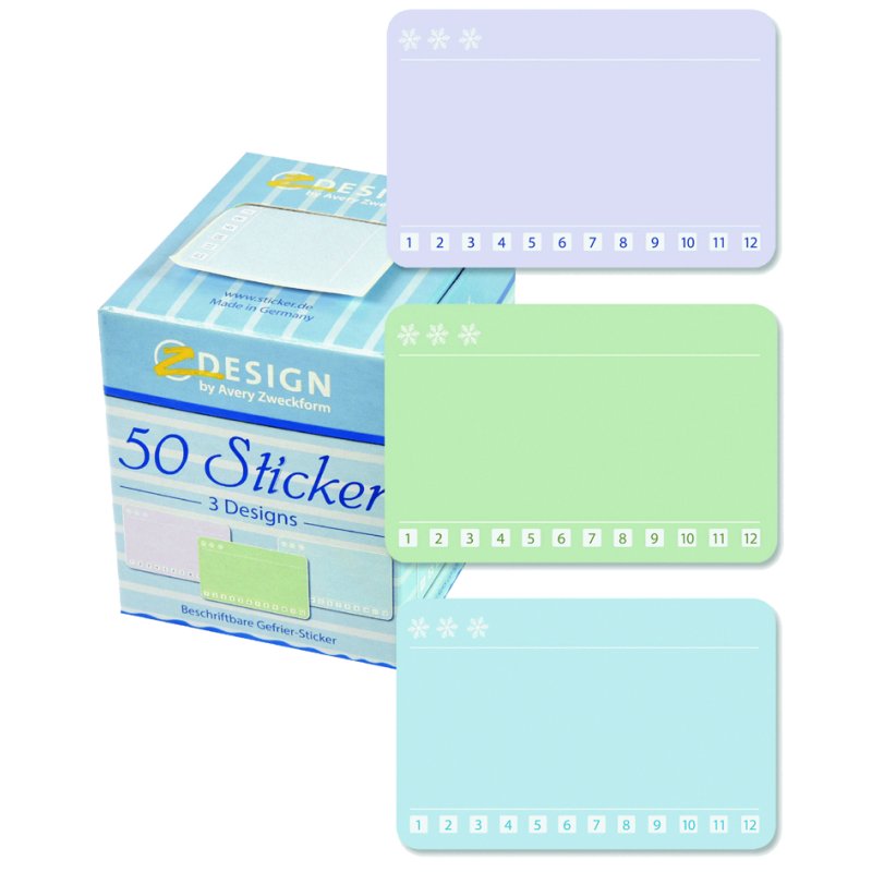 AVERY Zweckform étiquettes en rouleau Mois pour congélateur, 38×58 mm, 50 pièces