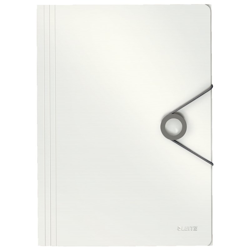 LEITZ chemise de documents A4, blanc, fermeture élastique, 150 feuilles