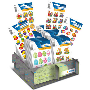 HERMA Paassetikkers Classic, displayverpakking, 6 motieven, 60 pakjes