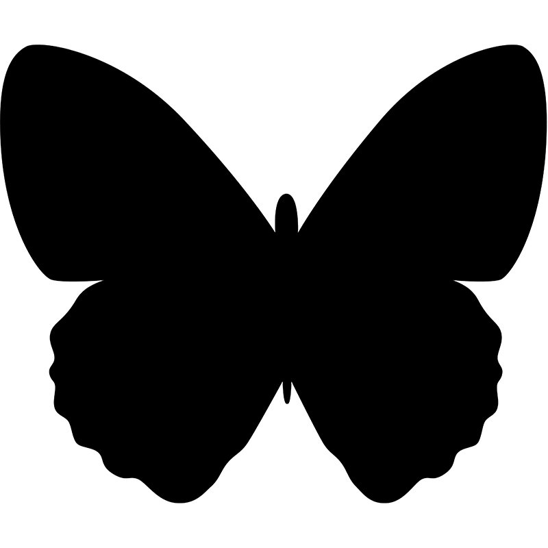 Securit tableau noir silhouette papillon, mélamine, 360×300 mm, marqueur craie inclus