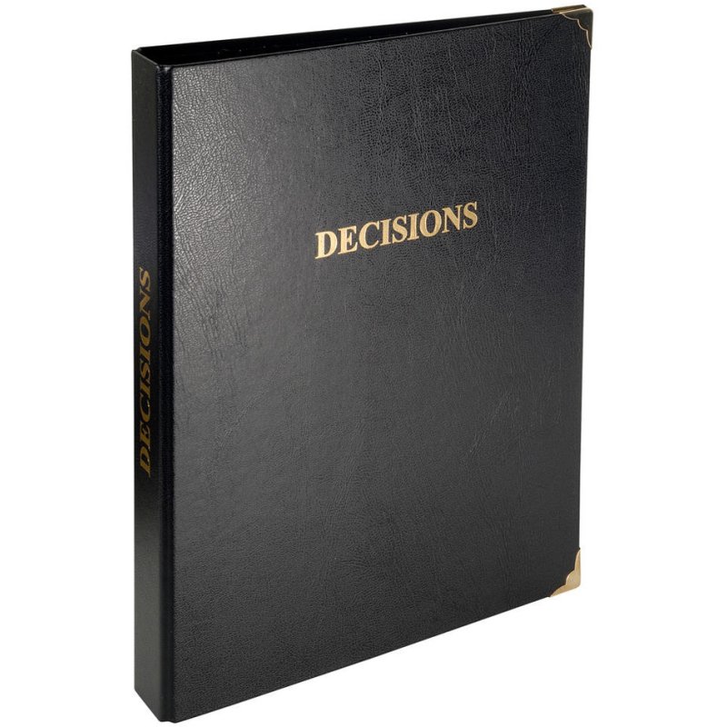 EXACOMPTA legal ring binder Decisions, black, 4 D-rings, with 100-sheet refill