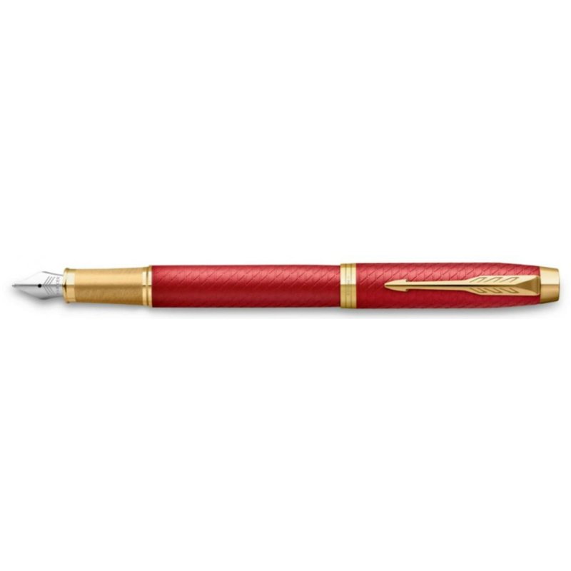 PARKER stylo plume IM PREMIUM Pearl, détails dorés, pointe F, bleu
