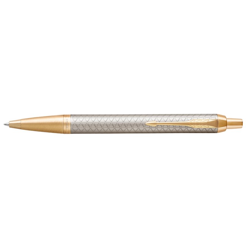 PARKER stylos à bille IM Premium, noir avec détails dorés, encre bleue