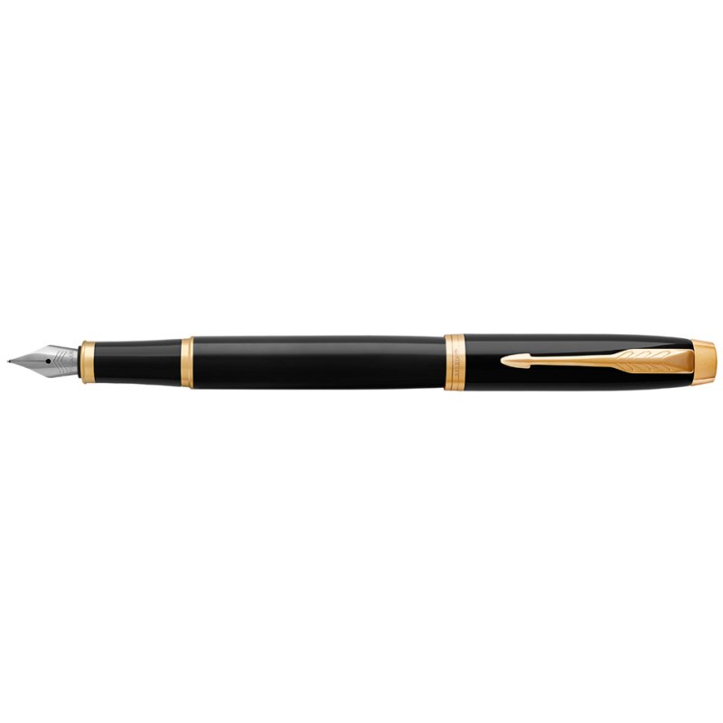 PARKER IM stylo plume, métal brossé, détails couleur or, pointe F