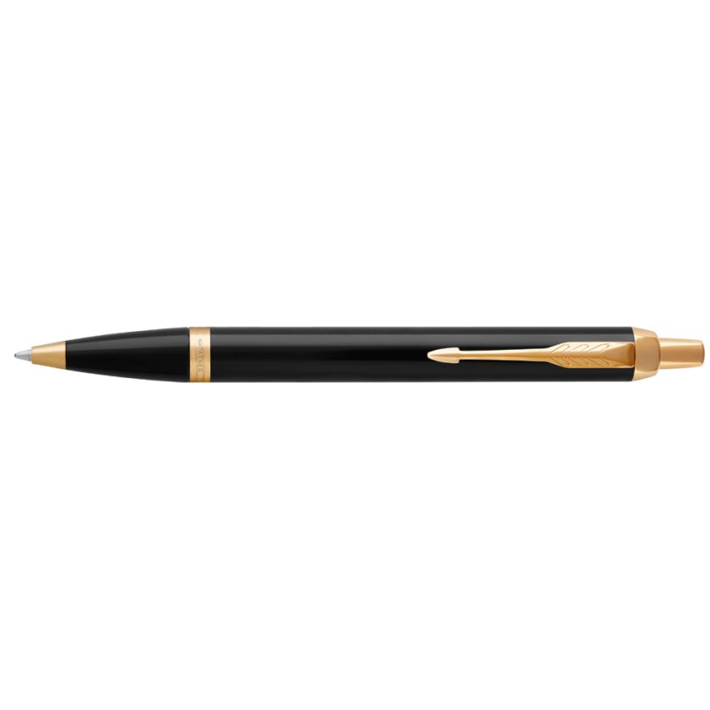 PARKER IM stylo à bille rétractable, métal brossé, encre bleue, pointe M