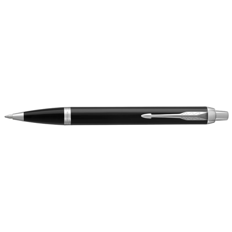 PARKER IM stylo à bille rétractable, bleu mat, détails chromés, moyen