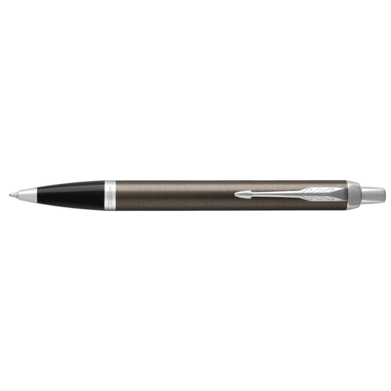 PARKER IM stylo à bille rétractable, bleu mat, détails chromés, moyen
