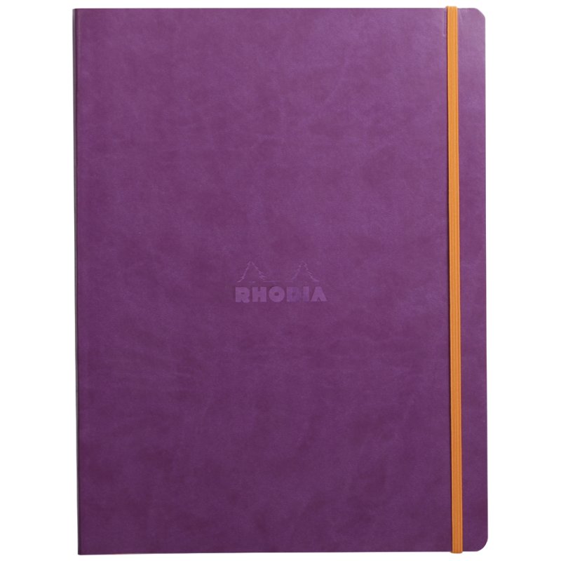 RHODIA carnet RHODIARAMA A4+, ligné, couverture simili-cuir orange, 72 feuilles