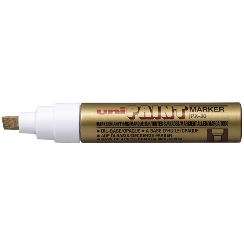 uni-ball onuitwisbare markeerstift, geel, 4,0-8,5 mm, waterbestendig