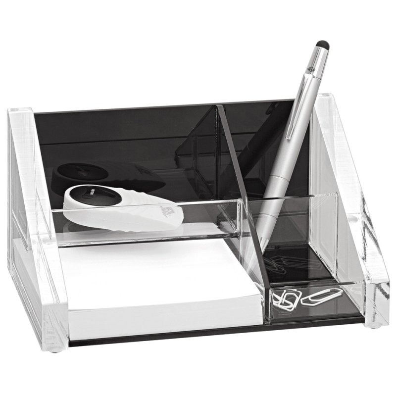 WEDO Porte-documents Acrylique Exclusif, transparent/noir, 164×97×89 mm