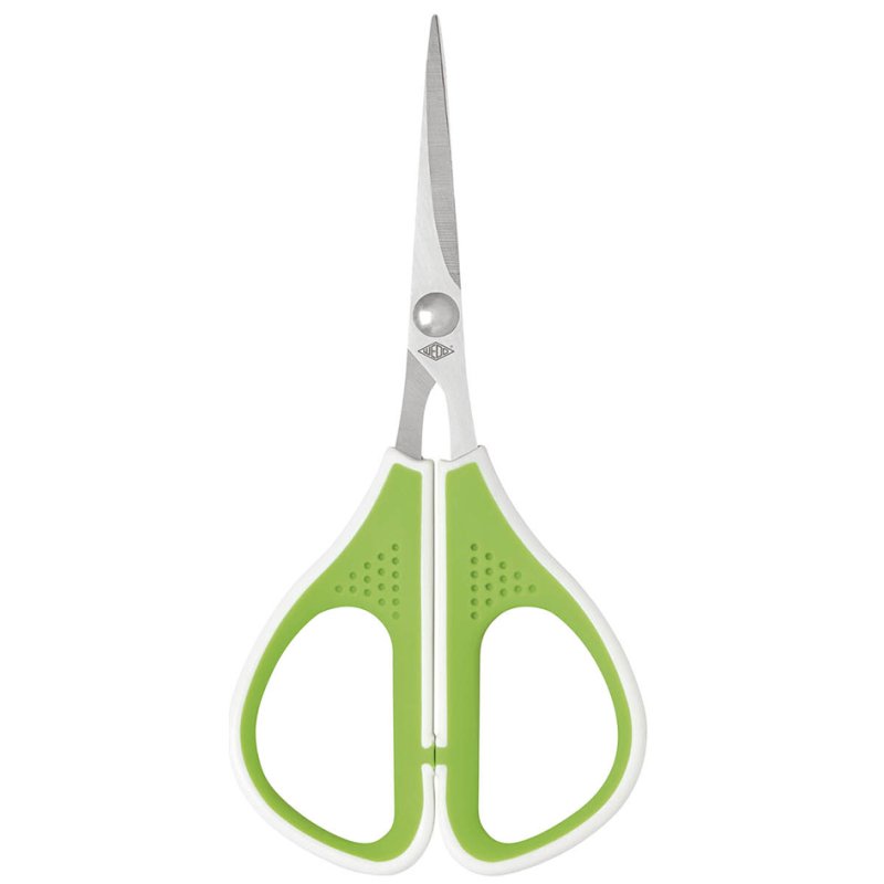 WEDO Ligne Confort ciseaux silhouette, 114 mm, vert pomme/blanc, acier inoxydable