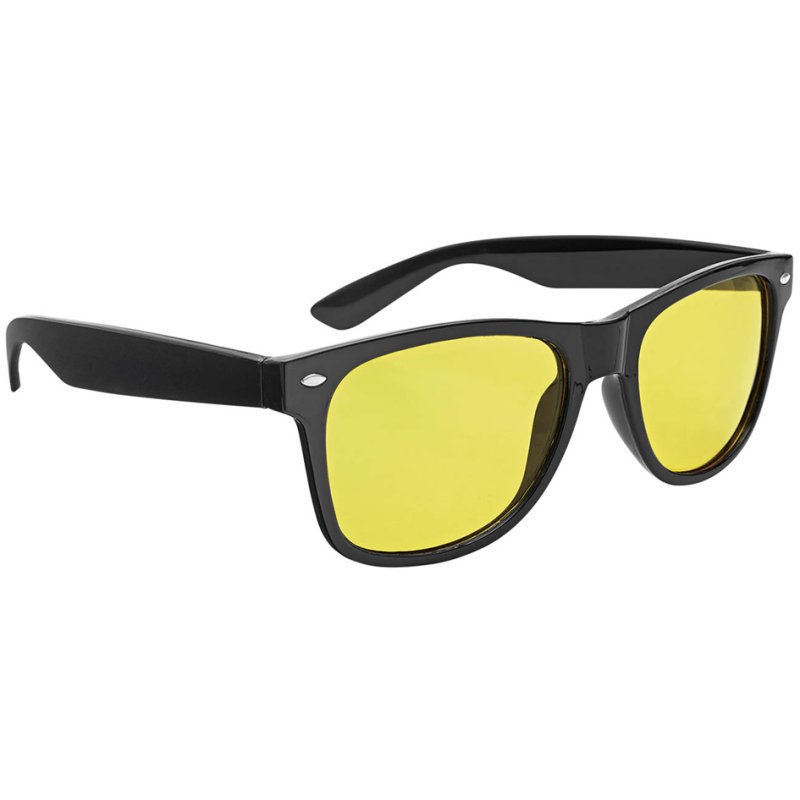 WEDO night driving glasses, polarised, yellow lenses, including case