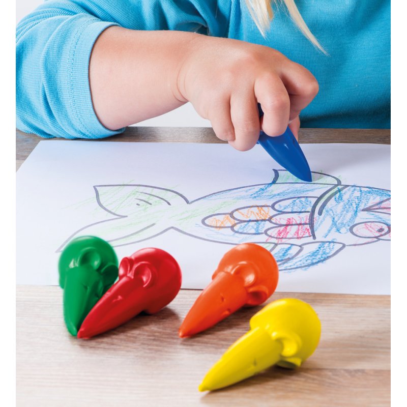Pelikan wax bouncers mouse shape, colour pack, 6 pieces