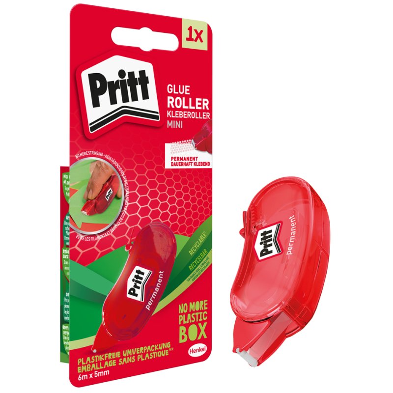 Pritt lijmroller mini permanent, 5,0 mm × 6 meter, wegwerp