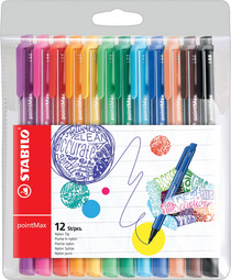 STABILO viltstiften pointMax, 0,8 mm, gemixt, 4 stuks